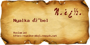 Nyalka Ábel névjegykártya